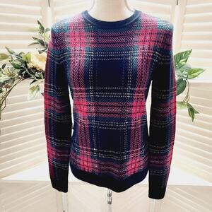 BROOKS BROTHERS NEW  MULTI COLOR PLAID SWEATER SIZE SMALL